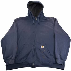 Carhartt Sherpa Lined Jacket Full Zip Front Hooded Men's 3XL Pullover 100072 472